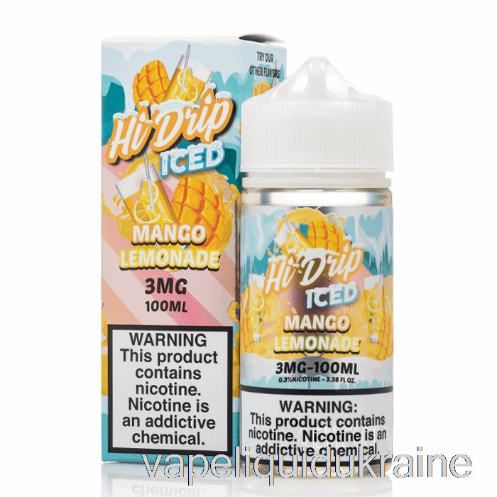 Vape Liquid Ukraine ICED Mango Lemonade - Hi-Drip E-Liquids - 100mL 6mg